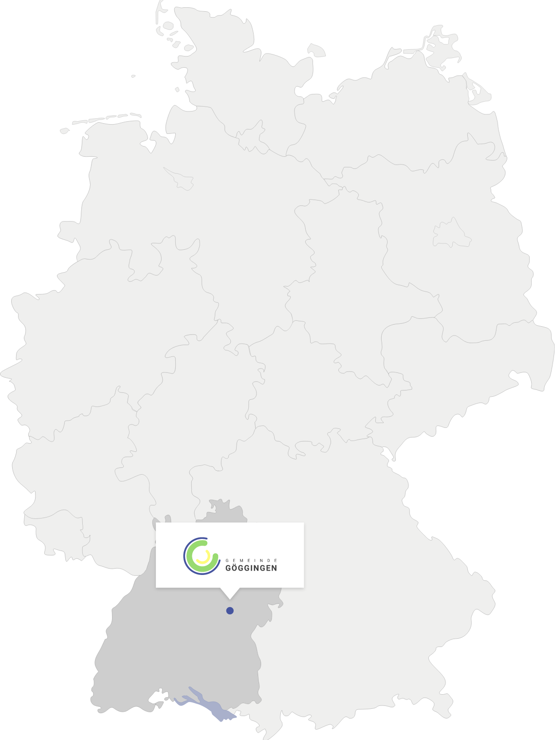 Deutschlandkarte mit Göggingen